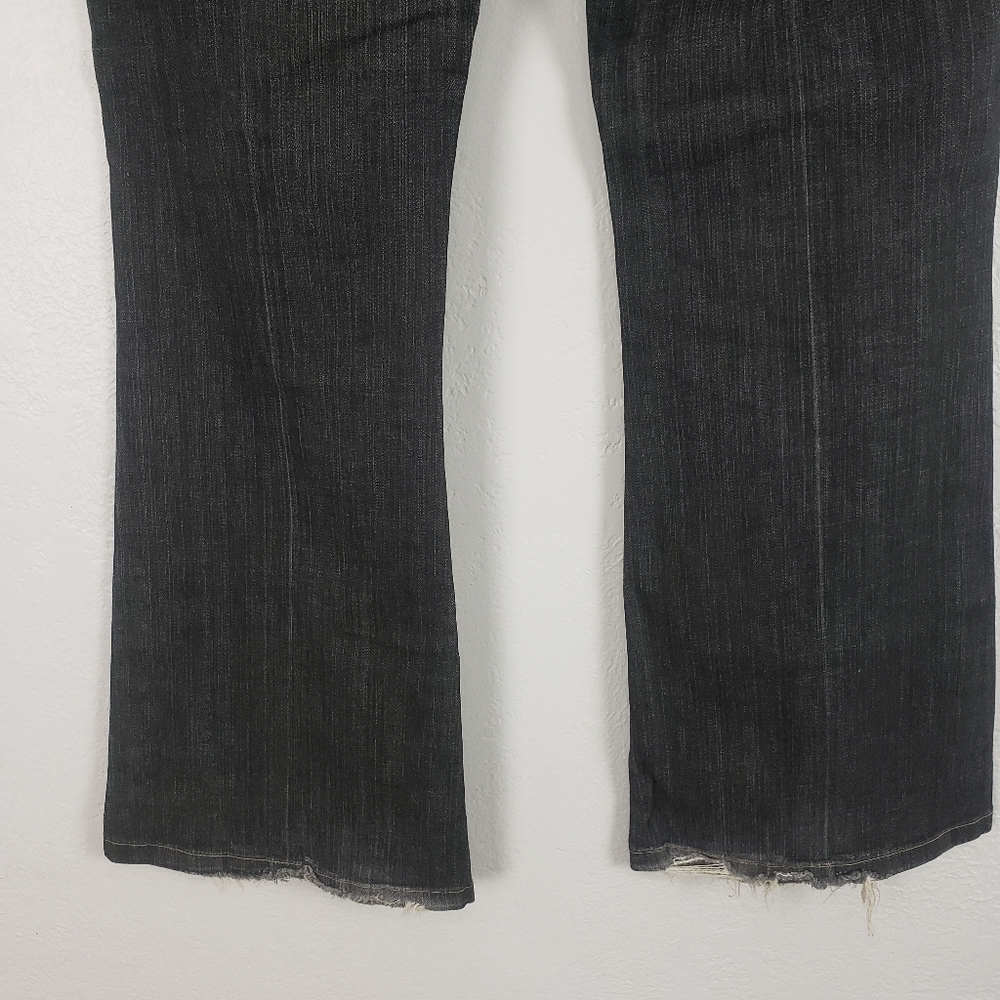 David Kahn Washed Black Mid Rise Flare Jeans Size 31×31 - Picture 7 of 16